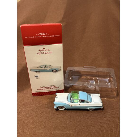 2013 Hallmark Keepsake Ornament 1955 Ford Fairlane Crown Victoria Skyliner - Picture 1 of 5